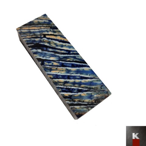 quadrotto molare mammuth fossile blu K